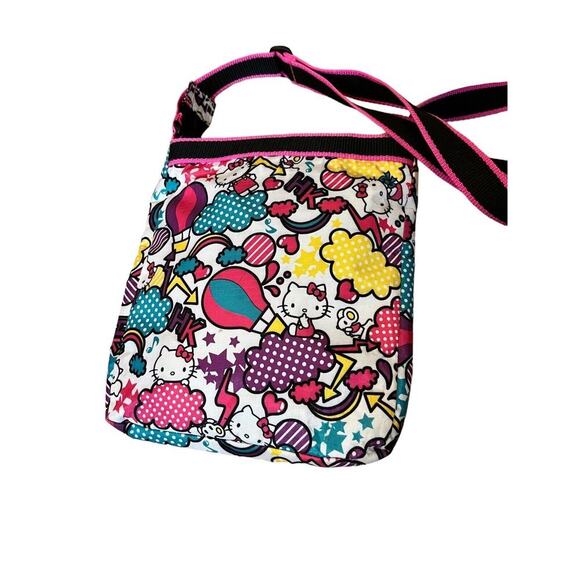 Hello Kitty Sanrio Clouds Purple Crossbody Mouse Squirrel Zippers Bag Purse 2013 - Picture 6 of 9
